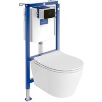 Villeroy&boch wc Set mit Vorwandelement, Wand-WC und Spülknopf von Domino