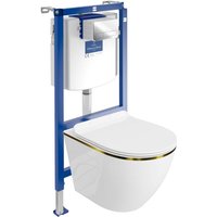 Villeroy&boch wc Set mit Vorwandelement, Wand-WC und Spülknopf Villeroy&boch wc Set mit Vorwandelement, Wand-WC und Spülknopf von Domino
