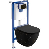 Villeroy&boch wc Set mit Vorwandelement, Wand-WC und Spülknopf von Domino