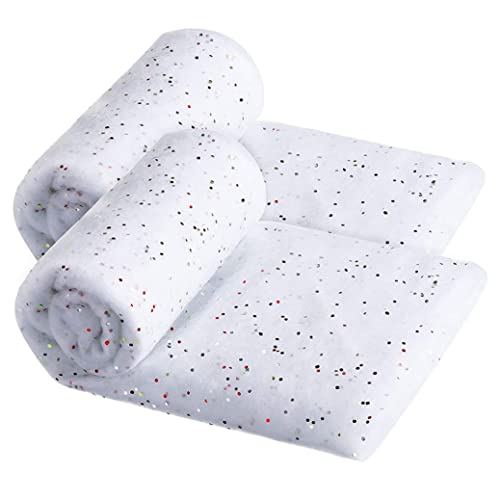 Domire Weihnachten Schneedecke Künstliche Weiche Schneedecke Weihnachten Weiße Baumwollteppichrolle 2 Pcs, Weihnachtsdekorationen, Halloween -Dekoration von Domire