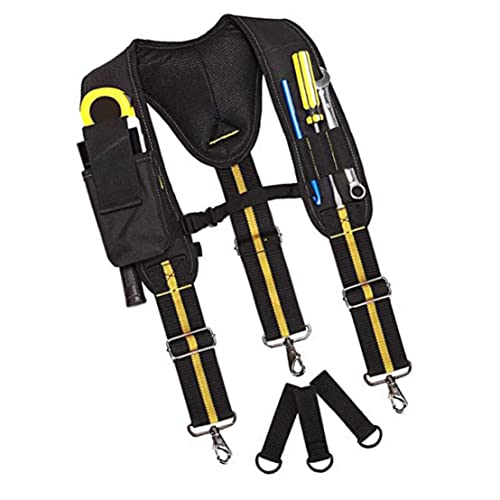 Werkzeuggürtel-hosenträger Gepolstert Hochleistungsverstellbare Lumbalunterstützung Multi-pockets Für Tischler-elektriker, Arbeiten Von Hosenträgern, Arbeiten Von Hosenträgern von Domire