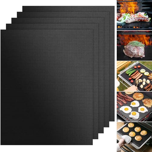 Domkan BBQ Grillmatte, Grillmatten 5er Set Antihaft Teflon Grillmatten Grillplatte Gasgrill, Backpapier Wiederverwendbar,für Holzkohlegrill, Elektronischen Grill, Backofen (40 * 50cm) Domkan BBQ Grillmatte, Grillmatten 5er Set Antihaft Teflon Grillmatten Grillplatte Gasgrill, Backpapier Wiederverwendbar,für Holzkohlegrill, Elektronischen Grill, Backofen (40 * 50cm) von Domkan