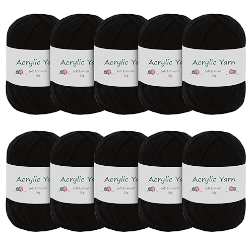 Domkan Baumwolle zum Häkeln, 500g Wolle zum Häkeln Baumwolle, Häkelgarn von Socken, Mützen, Schals (Nadelstärke: 3,0-4,0 mm), Schwarz Domkan Baumwolle zum Häkeln, 500g Wolle zum Häkeln Baumwolle, Häkelgarn von Socken, Mützen, Schals (Nadelstärke: 3,0-4,0 mm), Schwarz von Domkan