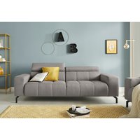 DOMO collection 2,5-Sitzer "Cunelli zeitlos und elegant, moderne Sitznähte als Designelement,", wahlweise mit 6-fach verstellbaren Kopfteilen, fester Sitzkomfort von Domo Collection