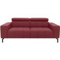 DOMO collection 2-Sitzer "Cunelli zeitlos und elegant, moderne Sitznähte als Designelement,", wahlweise mit 6-fach verstellbaren Kopfteilen, fester Sitzkomfort von Domo Collection