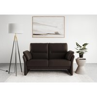DOMO collection 2-Sitzer "Pina, schmale Armlehnen, mit Federkern, kompakt & elegant", Hoher Sitzkomfort, Luxus-Microfaser Lederoptik, braun, Breite 159 cm von Domo Collection