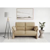 DOMO collection 2-Sitzer "Pina, schmale Armlehnen, mit Federkern, kompakt & elegant", Hoher Sitzkomfort, Feinstruktur, beige, Breite 159 cm von Domo Collection