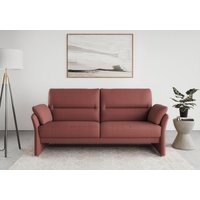 DOMO collection 2,5-Sitzer "Pina, schmale Armlehnen, mit Federkern, kompakt & elegant", Hoher Sitzkomfort, Microfaser hochflorig, beere, Breite 199 cm von Domo Collection