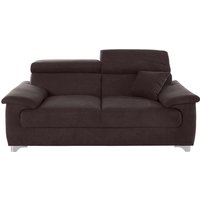 DOMO collection 2-Sitzer "Mira inklusive Kopfteilverstellung für mehr Wohlfühlkomfort", elegant und modern, komfortabel, frei im Raum stellbar von Domo Collection