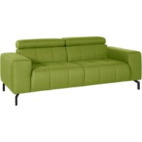 DOMO collection 2-Sitzer "Cunelli zeitlos und elegant, moderne Sitznähte als Designelement,", wahlweise mit 6-fach verstellbaren Kopfteilen, fester Sitzkomfort von Domo Collection