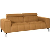 DOMO collection 2-Sitzer "Cunelli zeitlos und elegant, moderne Sitznähte als Designelement,", wahlweise mit 6-fach verstellbaren Kopfteilen, fester Sitzkomfort von Domo Collection