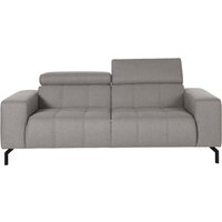 DOMO collection 2-Sitzer "Cunelli zeitlos und elegant, moderne Sitznähte als Designelement,", wahlweise mit 6-fach verstellbaren Kopfteilen, fester Sitzkomfort von Domo Collection