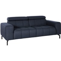 DOMO collection 2-Sitzer "Cunelli zeitlos und elegant, moderne Sitznähte als Designelement,", wahlweise mit 6-fach verstellbaren Kopfteilen, fester Sitzkomfort von Domo Collection