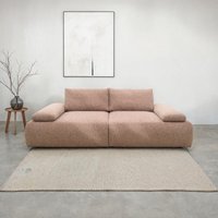 DOMO collection Big-Sofa "Évora Megasofa Breite 244 cm" Federkern, inkl. Armlehnenverstellung, Struktur grob, rust von Domo Collection