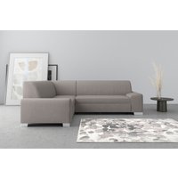 DOMO collection Ecksofa "Anzio in kubischer Formensprache, flache Armlehnen, L-Form", Wahlweise mit Bettfunktion und Federkern für hohen Sitzkomfort von Domo Collection