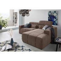 DOMO collection Ecksofa "Brandon, inkl. Kopfteilverstellung, B/T/H: 214/100/80 cm, L-Form", Mit Kopfteilverstellung, auch in Leder und Cord, L-Form von Domo Collection