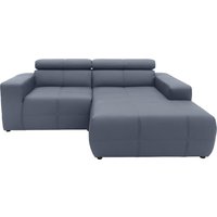 DOMO collection Ecksofa "Brandon, inkl. Kopfteilverstellung, B/T/H: 214/100/80 cm, L-Form", Mit Kopfteilverstellung, auch in Leder und Cord, L-Form von Domo Collection