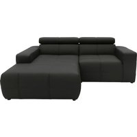 DOMO collection Ecksofa "Brandon, inkl. Kopfteilverstellung, B/T/H: 214/100/80 cm, L-Form", Mit Kopfteilverstellung, auch in Leder und Cord, L-Form von Domo Collection