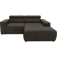 DOMO collection Ecksofa "Brandon, inkl. Kopfteilverstellung, B/T/H: 214/100/80 cm, L-Form", Mit Kopfteilverstellung, auch in Leder und Cord, L-Form von Domo Collection