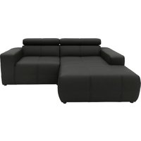DOMO collection Ecksofa "Brandon, inkl. Kopfteilverstellung, B/T/H: 214/100/80 cm, L-Form", Mit Kopfteilverstellung, auch in Leder und Cord, L-Form von Domo Collection