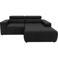 DOMO collection Ecksofa "Brandon, inkl. Kopfteilverstellung, B/T/H: 214/100/80 cm, L-Form", Mit Kopfteilverstellung, auch in Leder und Cord, L-Form von Domo Collection