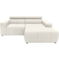 DOMO collection Ecksofa "Brandon, inkl. Kopfteilverstellung, B/T/H: 214/100/80 cm, L-Form", Mit Kopfteilverstellung, auch in Leder und Cord, L-Form von Domo Collection