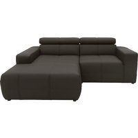 DOMO collection Ecksofa "Brandon, inkl. Kopfteilverstellung, B/T/H: 214/100/80 cm, L-Form", Mit Kopfteilverstellung, auch in Leder und Cord, L-Form von Domo Collection