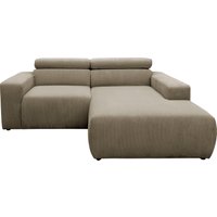 DOMO collection Ecksofa "Brandon B/T/H: 214/100/80 cm, L-Form", Cord, schlamm von Domo Collection