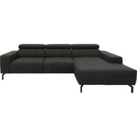 DOMO collection Ecksofa "Cunelli tolle Sitznähte als Designelement, fester Sitzkomfort, L-Form", wahlweise mit 6-fach verstellbarer Kopfteilverstellung, bodenfrei von Domo Collection