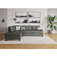 DOMO collection Ecksofa "Florentina L-Form", wahlweise mit Bettfunktion, mit Kontrastnaht von Domo Collection