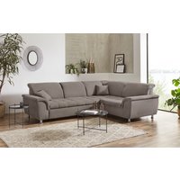 DOMO collection Ecksofa "Franzi, zeitlos und elegant, moderne Sitzheftung, L-Form", wahlweise mit Kopfteilverstellung (dann Breite: 275 cm) von Domo Collection
