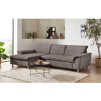 DOMO collection Ecksofa "Franzi, zeitlos und elegant, moderne Sitzheftung, L-Form", wahlweise mit Kopfteilverstellung (dann Tiefe: 170 cm) von Domo Collection