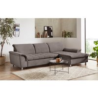 DOMO collection Ecksofa "Franzi, zeitlos und elegant, moderne Sitzheftung, L-Form", wahlweise mit Kopfteilverstellung (dann Tiefe: 170 cm) von Domo Collection