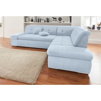 DOMO collection Ecksofa "Moric Luxus incl. Zierkissen B/T/H: 273/216/80 cm", XXL, L-Form, bis 140kg pro Sitzplatz belastbar, Ottomanen-Abschluss von Domo Collection