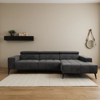 DOMO collection Ecksofa "Trento L-Form, mit Kufenfuß oder Einzelfuß", wahlweise mit Kopfteilverstellung, Recamiere links/rechts bestellbar von Domo Collection