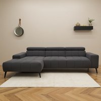 DOMO collection Ecksofa "Trento L-Form, mit Kufenfuß oder Einzelfuß", wahlweise mit Kopfteilverstellung, Recamiere links/rechts bestellbar von Domo Collection