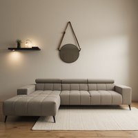 DOMO collection Ecksofa "Trento L-Form, mit Kufenfuß oder Einzelfuß", wahlweise mit Kopfteilverstellung, Recamiere links/rechts bestellbar von Domo Collection
