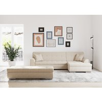 DOMO collection Ecksofa Treviso, wahlweise mit Bettfunktion, incl. Zierkissen von Domo Collection