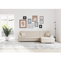 DOMO collection Ecksofa "Treviso viele Bezüge, auch in Cord, L-Form, B/T/H: 267/80/83 cm" wahlweise mit Bettfunktion, incl. Zierkissen, hochwertige Steppung von Domo Collection