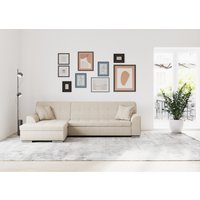 DOMO collection Ecksofa "Treviso viele Bezüge, auch in Cord, L-Form, B/T/H: 267/80/83 cm" wahlweise mit Bettfunktion, incl. Zierkissen, hochwertige Steppung von Domo Collection