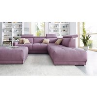 DOMO collection Ecksofa "Ava, moderne Sitzheftung mit toller Doppelnaht, komfortabel, L-Form", mit Ottomane, inkl. Federkern, wahlweise mit Kopfteilverstellungen von Domo Collection