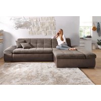 DOMO collection Ecksofa "Moric, L-Form, XXL-Sofa - Breite 300cm", wahlweise mit Bettfunktion und Armteilverstellung, beige-braun von Domo Collection
