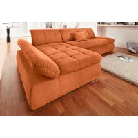 DOMO collection Ecksofa "NMoric XXL, B/T/H: 300/172/80cm, L-Form", wahlweise mit Bettfunktion und Armlehnverstellung von Domo Collection