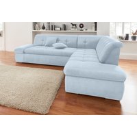DOMO collection Ecksofa "NMoric incl. Zierkissen B/T/H: 273/216/80 cm L-Form", Ottomanen-Abschluss, wahlweise mit Bettfunktion und Armlehnverstellung von Domo Collection