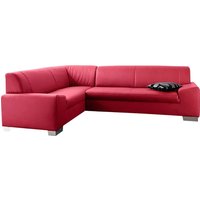 DOMO collection Ecksofa "Alisson, zeitlose Optik, flache Armlehnen, L-Form", fester Sitzkomfort, wahlweise mit Bettfunktion von Domo Collection