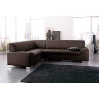 DOMO collection Ecksofa "Alisson, zeitlose Optik, flache Armlehnen, L-Form" fester Sitzkomfort, wahlweise mit Bettfunktion von Domo Collection