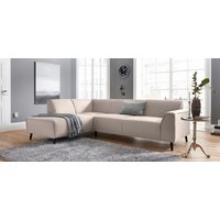 DOMO collection Ecksofa "Amora, inklusive komfortablem Federkern für mehr Sitzkomfort, L-Form", mit Ottomane, elegant und zeitlos, bequem von Domo Collection