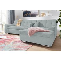 DOMO collection Ecksofa "Aversa, moderne Steppung im Sitz und Rücken, geschwungene Armlehnen,", L-Form, wahlweise mit Bettfunktion von Domo Collection