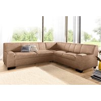 DOMO collection Ecksofa "Norma, moderne Armlehnen, zeitlos und elegant, L-Form", wahlweise mit Bettfunktion von Domo Collection