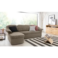 DOMO collection Ecksofa "Pegnitz, elegante Rückensteppung, kompakte Stellmaße 238/141cm, L-Form", wahlweise mit Bettfunktion von Domo Collection